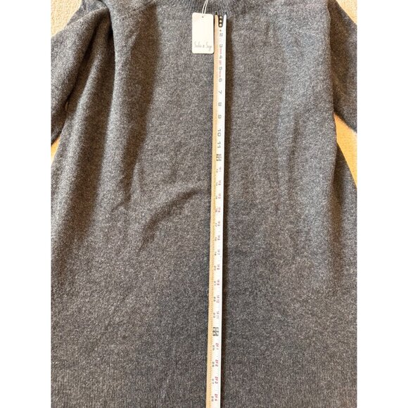 NWT Sadie & Sage Carson High Neck Sweater Dress in Charcoal Gray Womens Size L - Picture 9 of 9